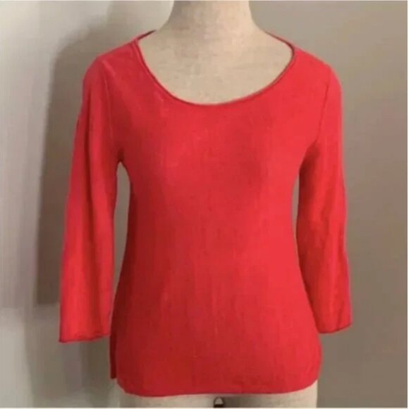 Eileen Fisher Women's 100% Linen Crew Neck Sweater Size Small - Picture 1 of 7